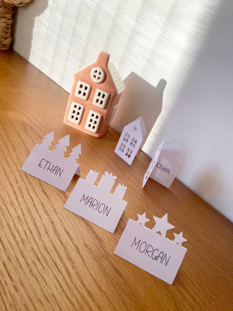 Marque-places-de-Noël-machine-découpe
