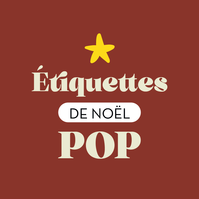étiquettes de Noel pop à imprimer